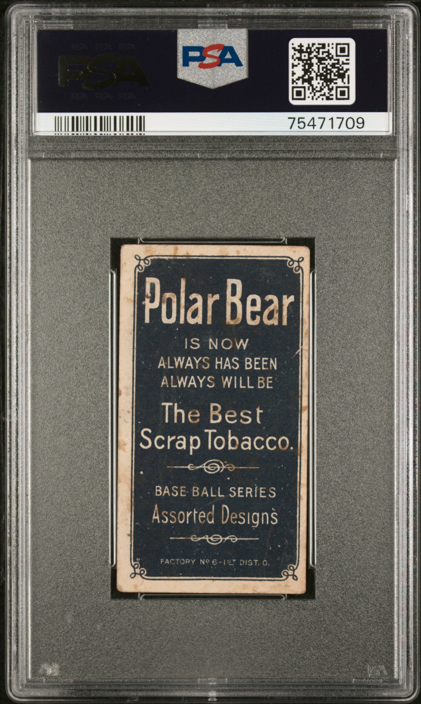 1909-11 T206 Polar Bear Rube Marquard Follow Through PSA 1 New Label