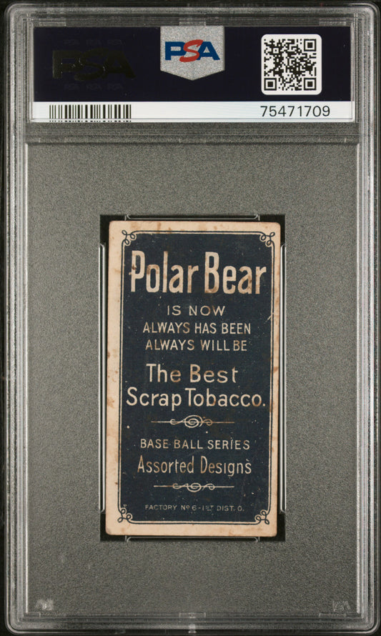 1909-11 T206 Polar Bear Rube Marquard Follow Through PSA 1 New Label