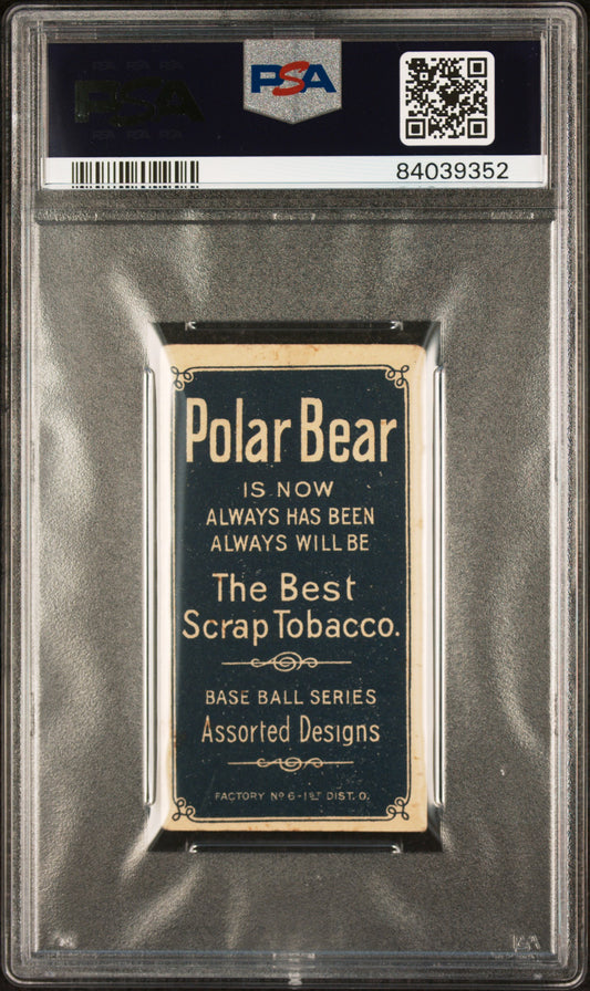 1909-11 T206 Polar Bear Joe Tinker Bat On Shoulder PSA 2 mc New Label