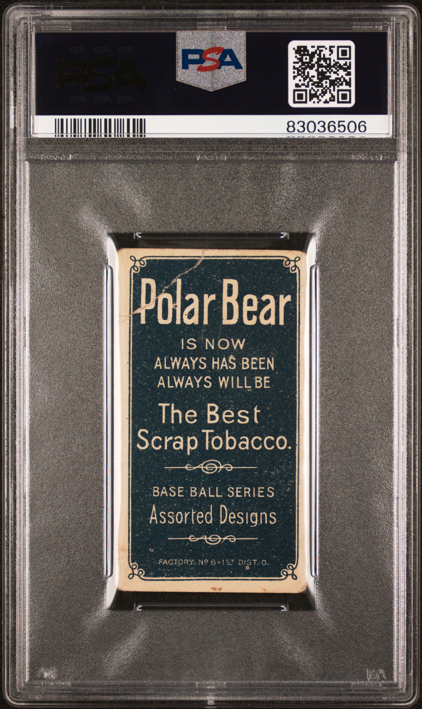 1909-11 T206 Polar Bear Hugh Duffy PSA 2 GD New Label