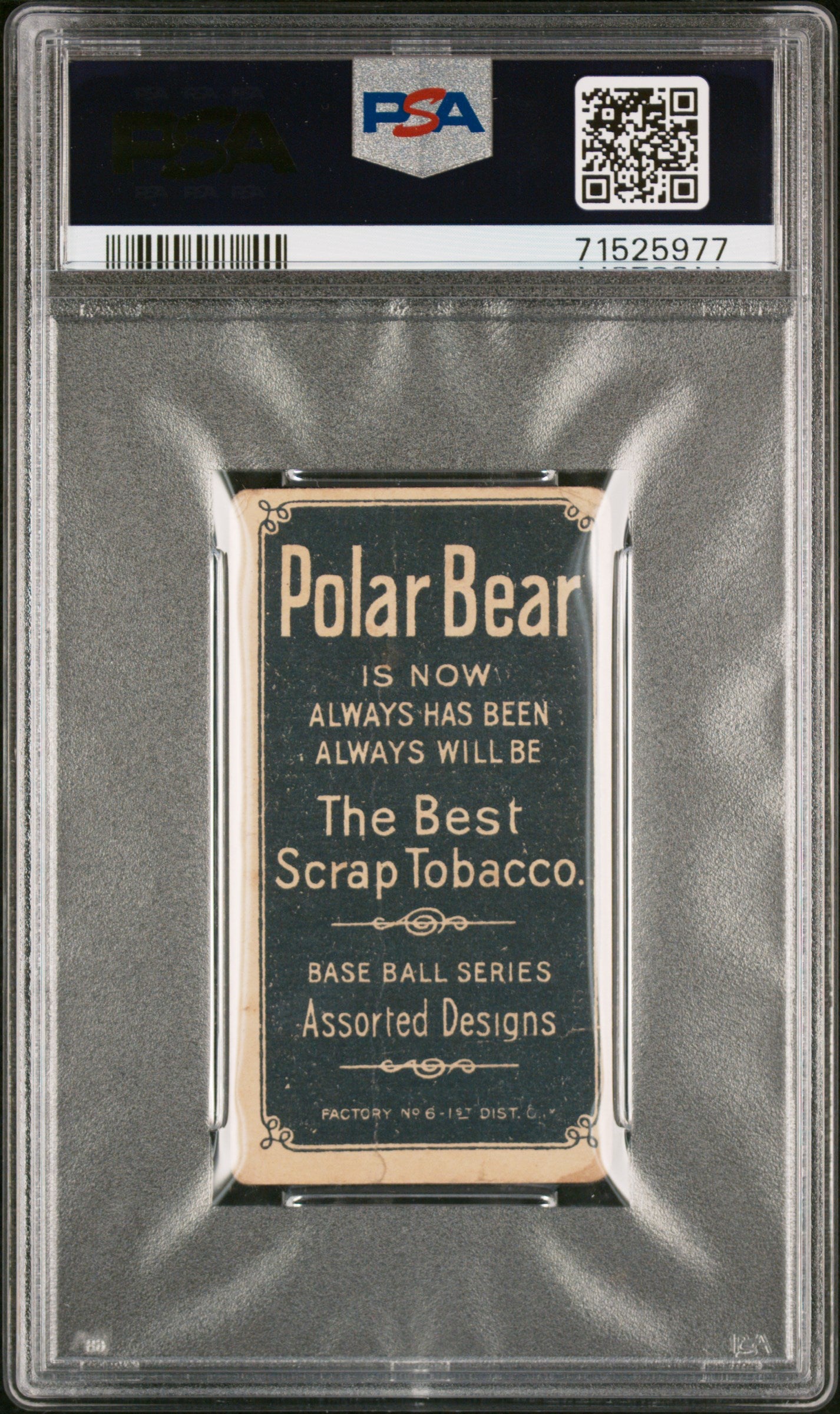 1909-11 T206 Polar Bear Christy Mathewson Dark Cap PSA 1 New Label