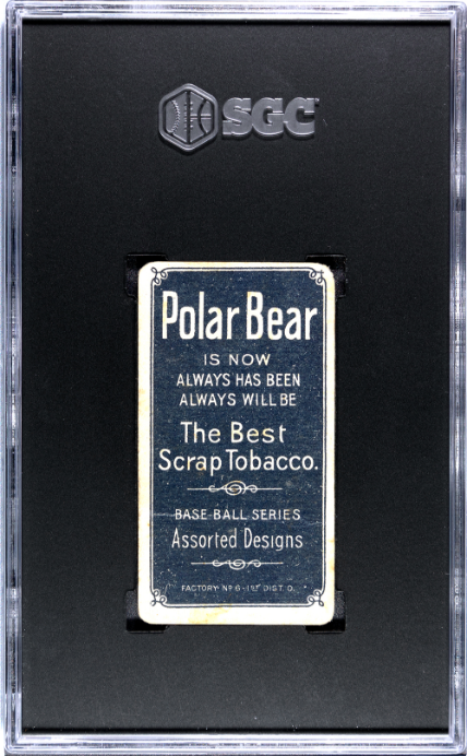 1909-11 T206 Polar Bear Hal Chase Dark Cap SGC 1.5
