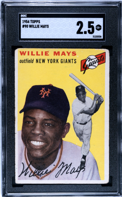 1954 Topps #90 Willie Mays SGC 2.5 GD+