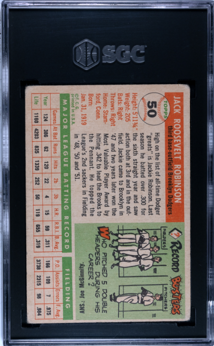 1955 Topps #50 Jackie Robinson SGC 1.5