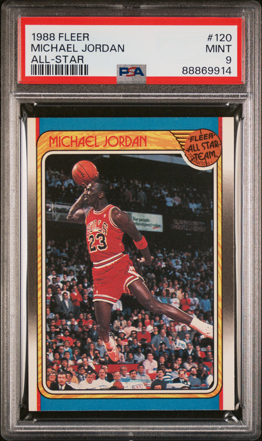 1988 Fleer #120 Michael Jordan All-Star PSA 9 MINT New Label