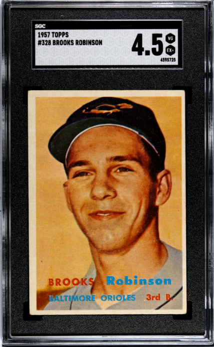 1957 Topps #328 Brooks Robinson RC Rookie SGC 4.5 VG-EX+