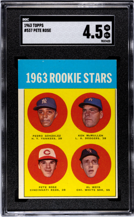 1963 Topps #537 Pete Rose RC Rookie SGC 4.5 VG-EX+