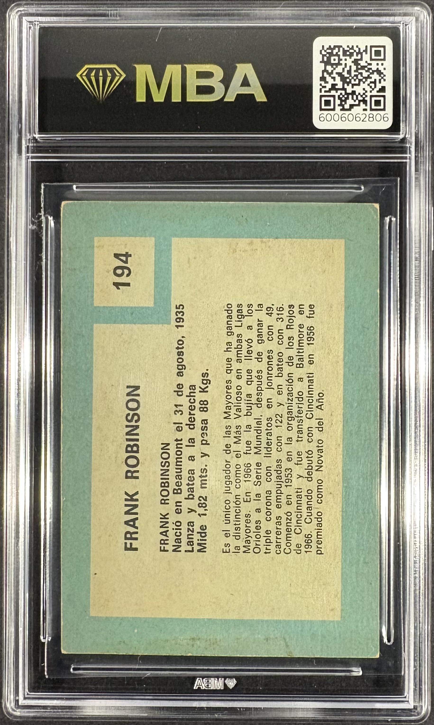 1967 Topps Venezuelan #194 Frank Robinson MBA 5 EX