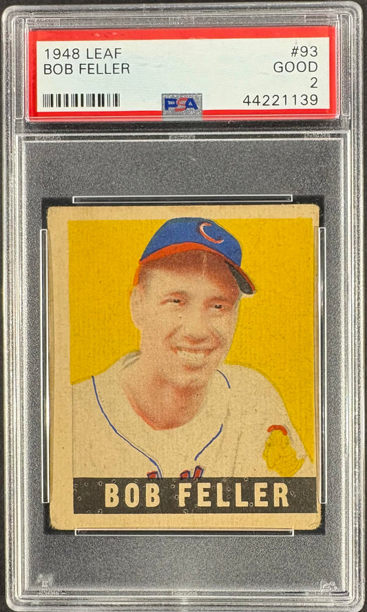 1948-49 Leaf #93 Bob Feller PSA 2 GD New Label