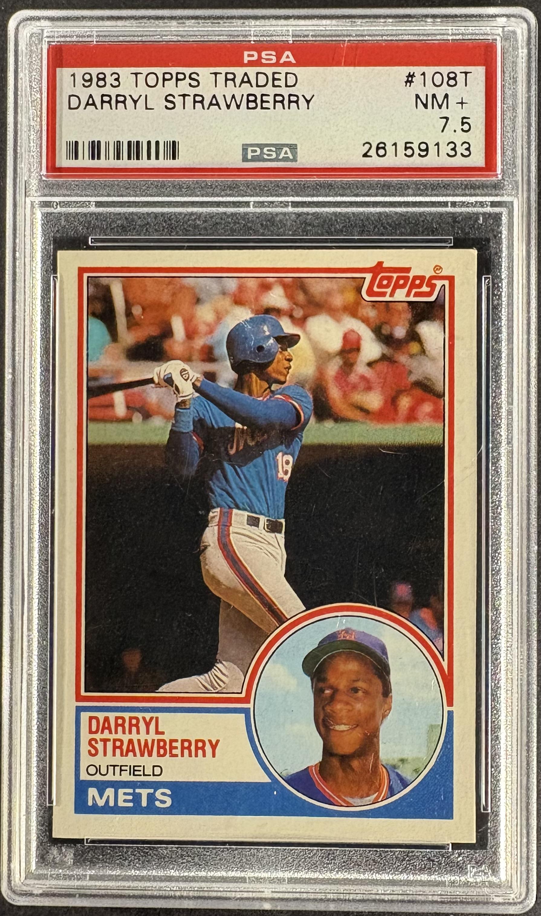 1983 Topps Traded #108T Darryl Strawberry RC Rookie PSA 7.5 NM+