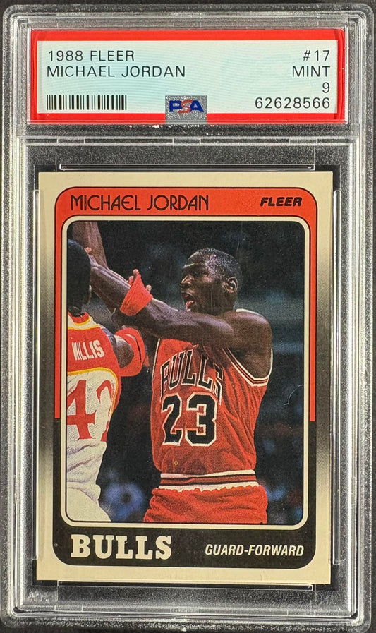 1988-89 Fleer #17 Michael Jordan PSA 9 MINT New Label