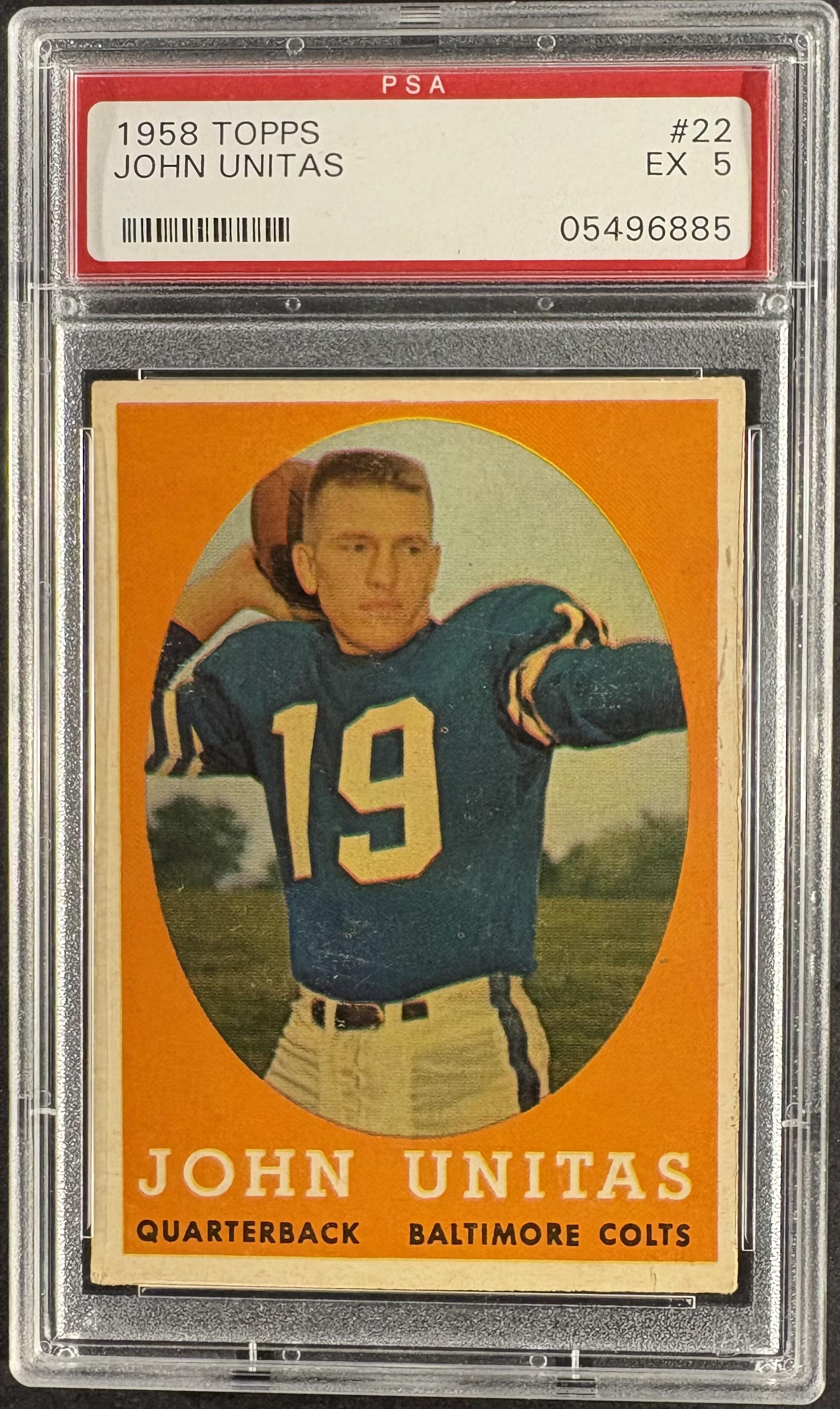 1958 Topps #22 John Johnny Unitas PSA 5 EX