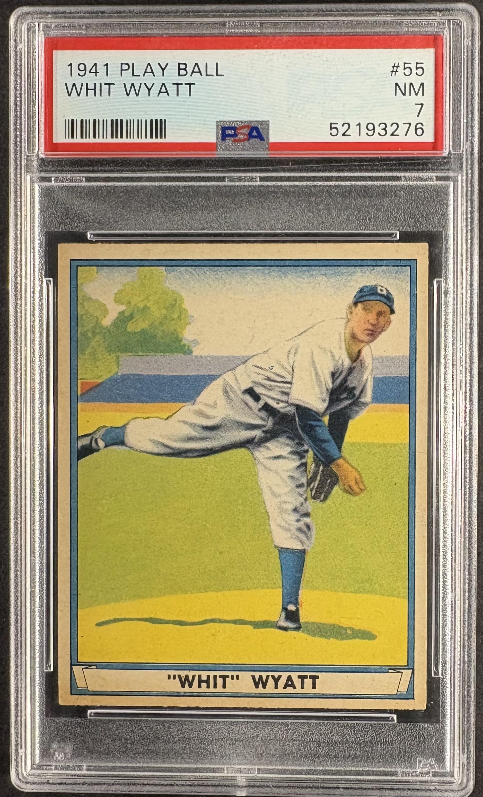 1941 Play Ball #55 Whit Wyatt PSA 7 NM Near Mint High Grade