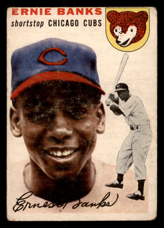 1954 Topps #94 Ernie Banks RC Rookie CREASE FREE