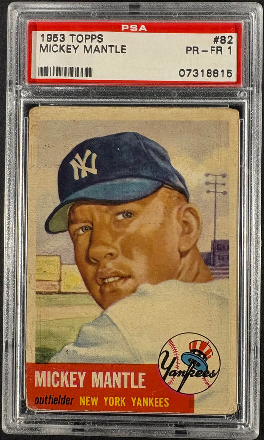 1953 Topps #82 Mickey Mantle PSA 1 Nice Eye Appeal (pinhole)