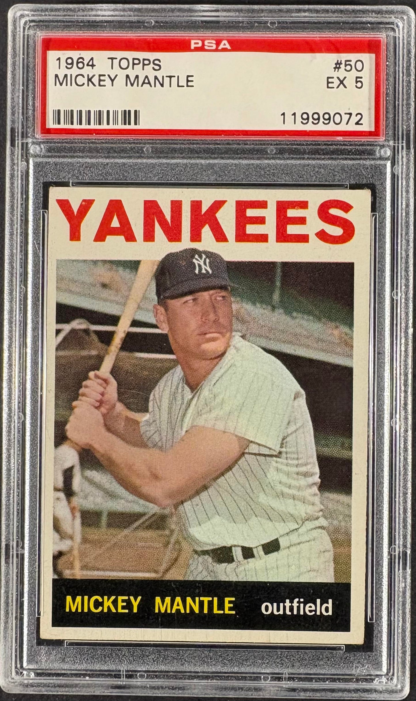 1964 Topps #50 Mickey Mantle PSA 5 EX