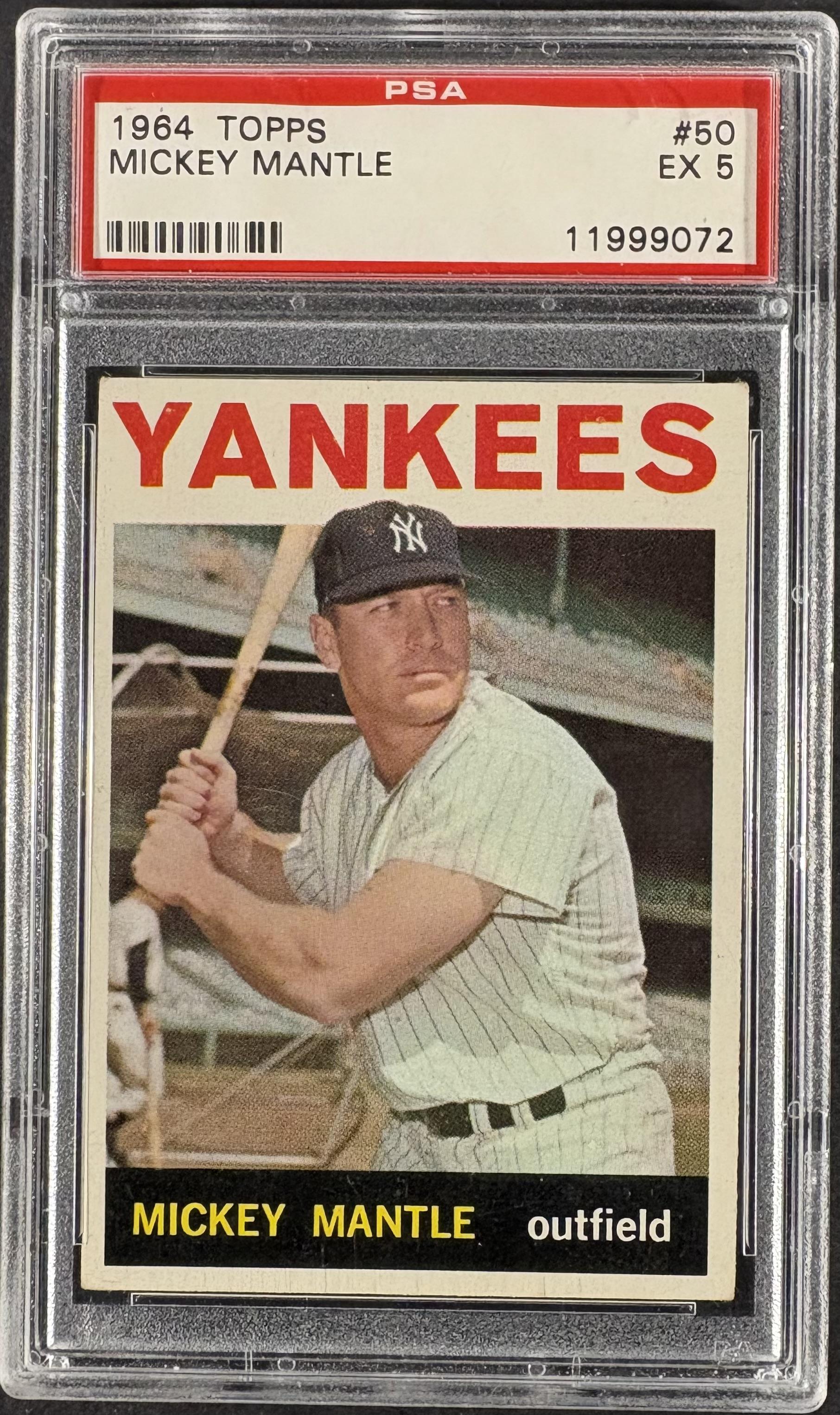 1964 Topps #50 Mickey Mantle PSA 5 EX