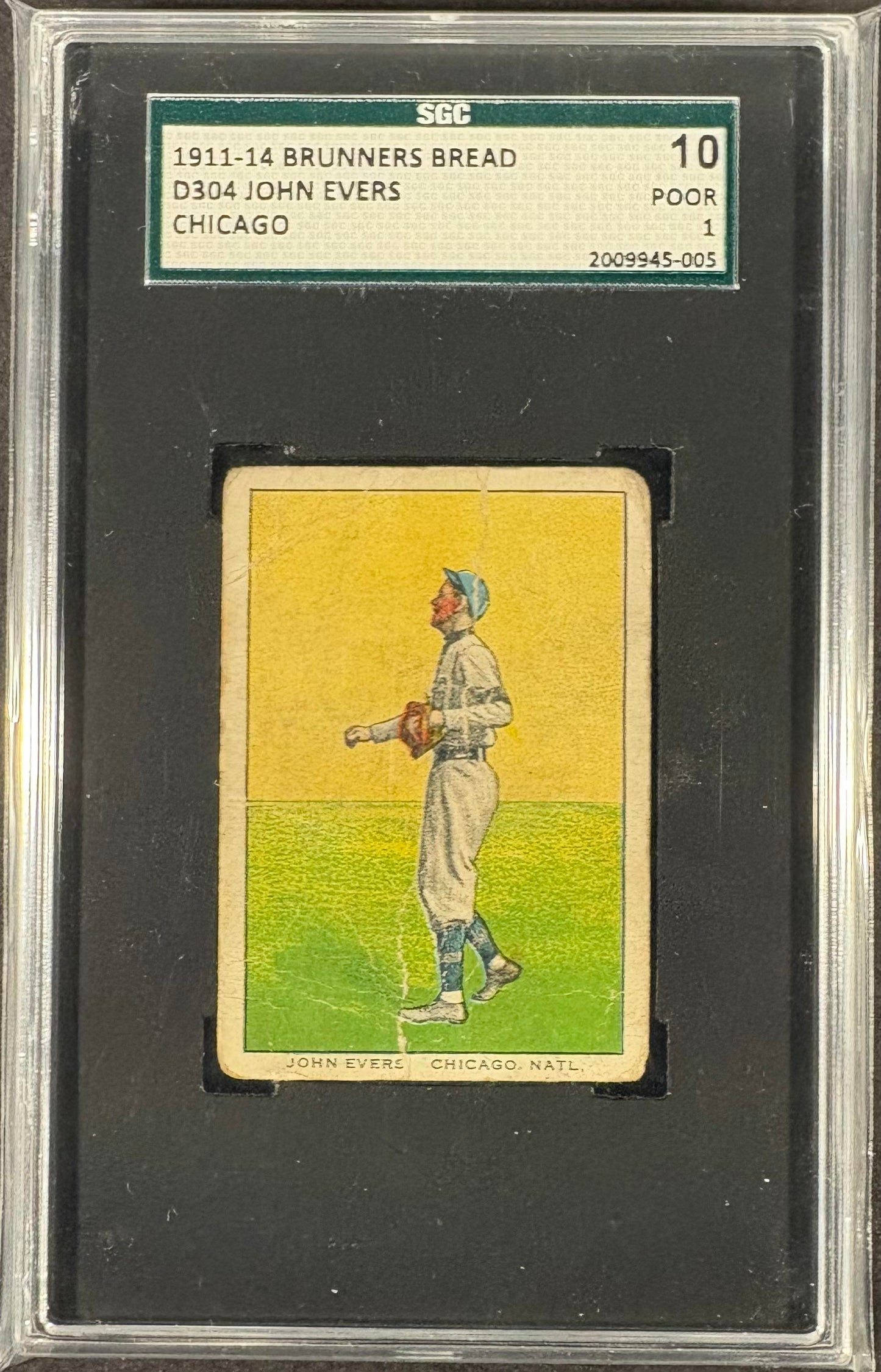 1911-14 Brunners Bread (D304) Johnny Evers SGC 1