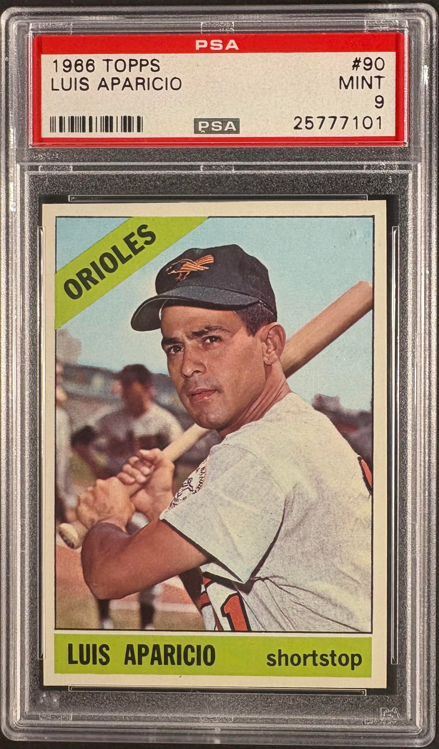 1966 Topps #90 Luis Aparicio PSA 9 MINT High Grade POP 29 ONLY 2 HIGHER