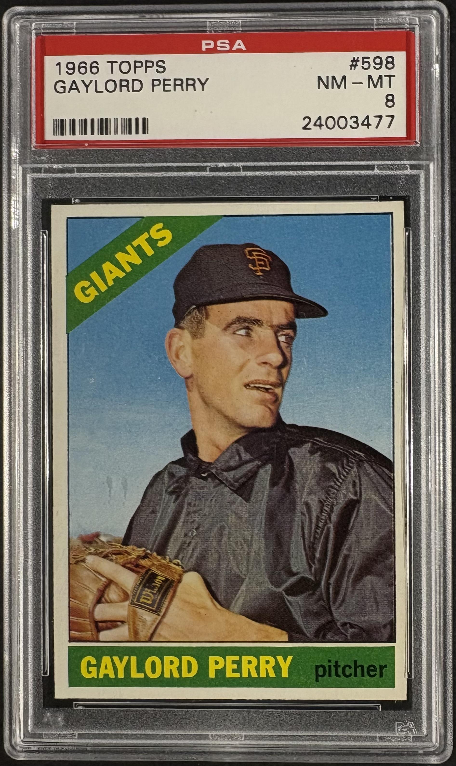 1966 Topps #598 Gaylord Perry PSA 8 NM-MT High Grade