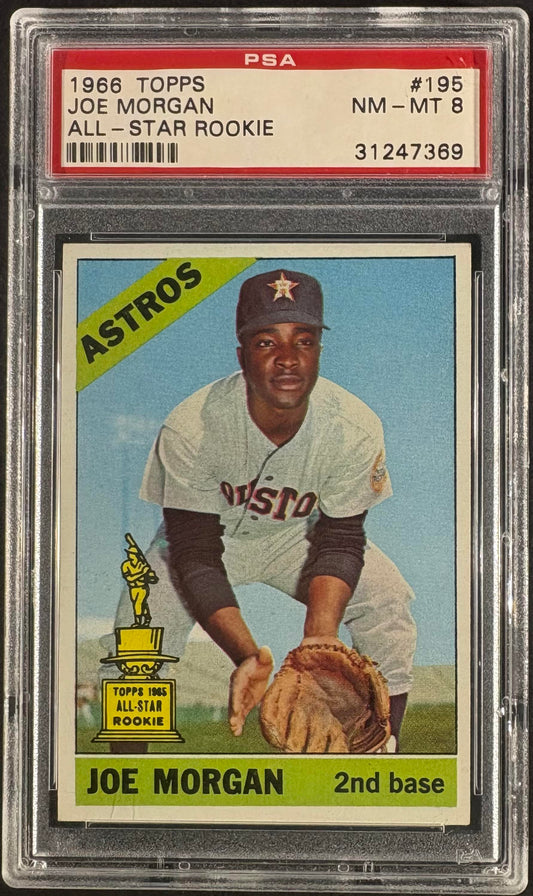 1966 Topps #195 Joe Morgan PSA 8 NM-MT High Grade