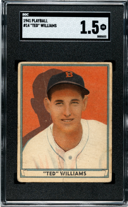 1941 Playball #14 Ted Williams SGC 1.5 Well Centered