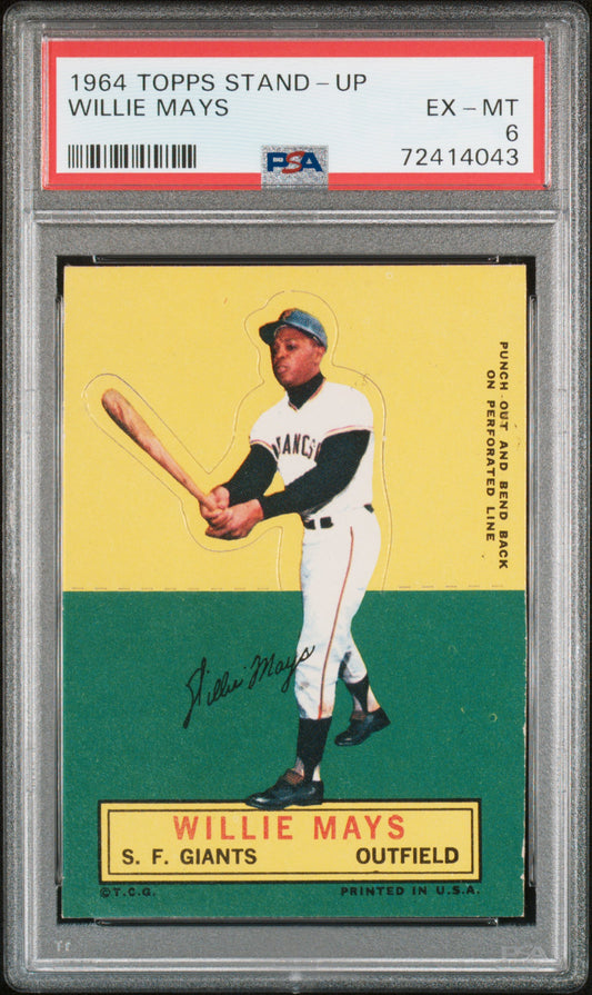 1964 Topps Stand-Up Willie Mays PSA 6 EX-MT New Label