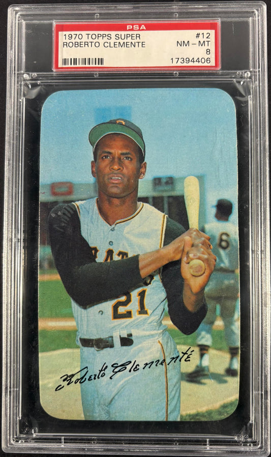 1970 Topps Super #12 Roberto Clemente PSA 8 NM-MT High Grade