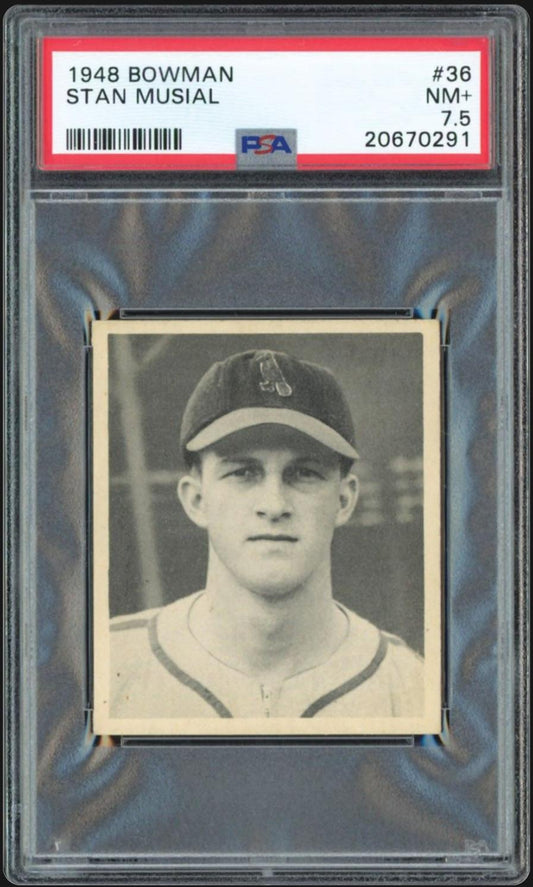 1948 Bowman #36 Stan Musial RC Rookie PSA 7.5 NM+ CENTERED