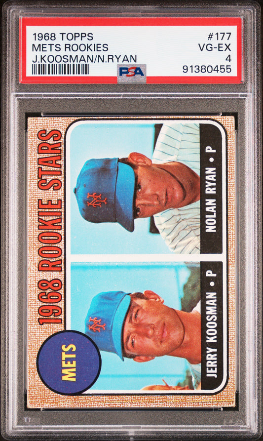1968 Topps #177 Nolan Ryan RC Rookie PSA 4 VG-EX New Label