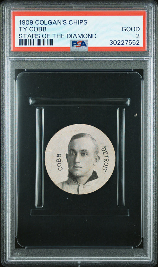 1909 Colgan's Chips Stars Of The Diamond Ty Cobb PSA 2 GD New Label
