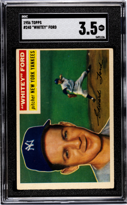 1956 Topps #240 Whitey Ford SGC 3.5 VG+