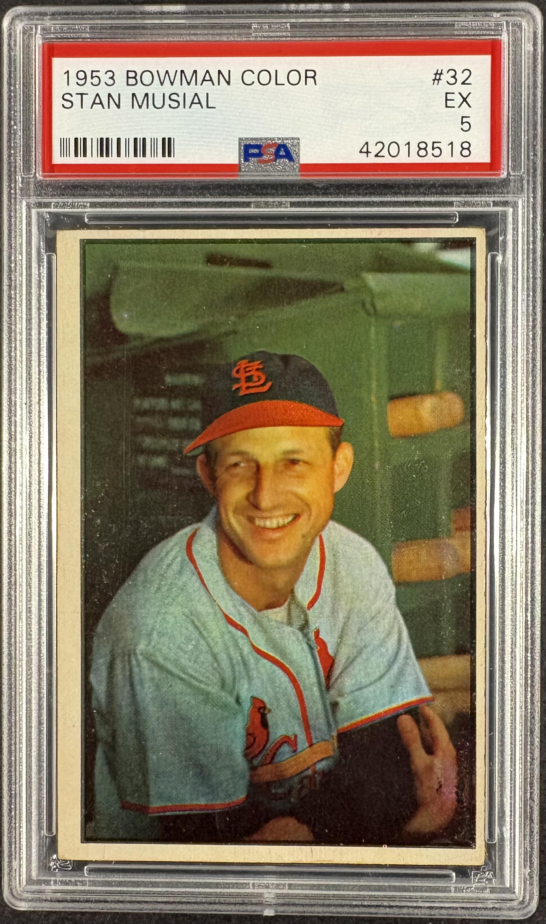 1953 Bowman Color #32 Stan Musial PSA 5 EX New Label