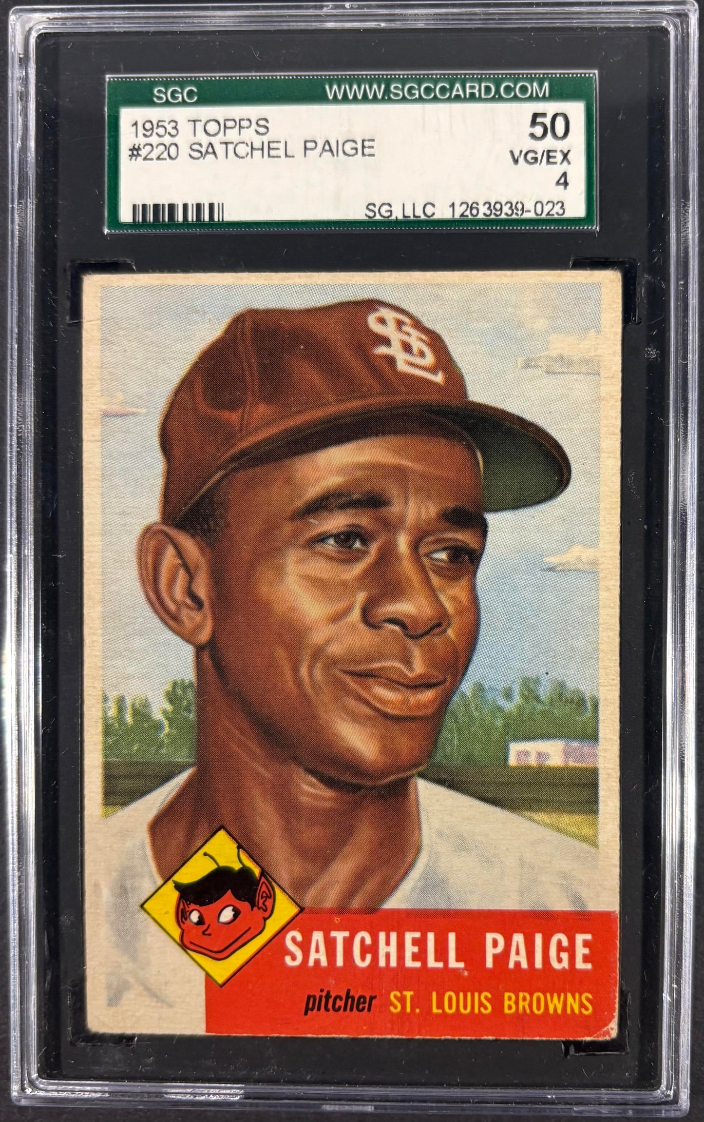 1953 Topps #220 Satchel Paige SGC 4