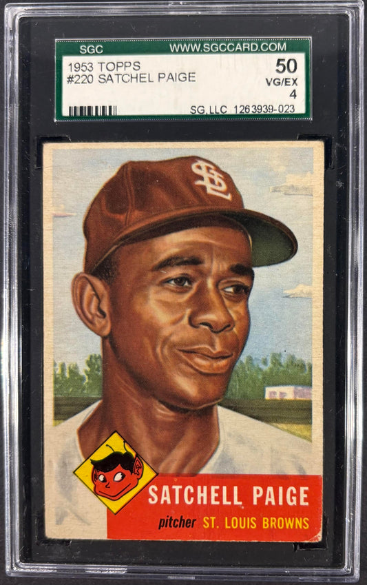 1953 Topps #220 Satchel Paige SGC 4