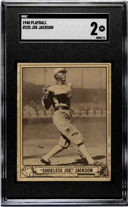 1940 Playball #225 Joe Jackson SGC 2 GD CREASE FREE Nice Eye Appeal
