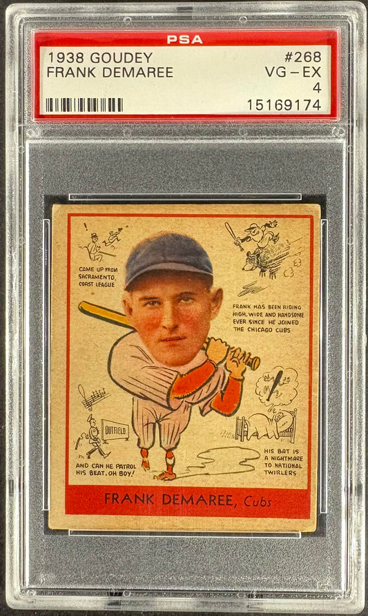 1938 Goudey Heads-Up (R323) #268 Frank Demaree PSA 4 VG-EX
