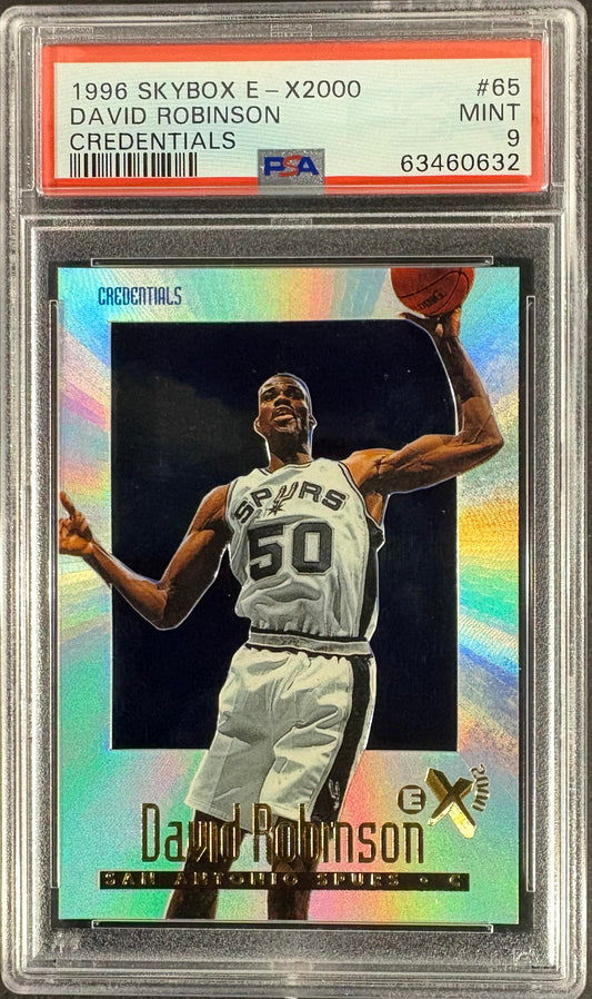 1996-97 E-X2000 #65 David Robinson Credentials PSA 9 #/499 MINT
