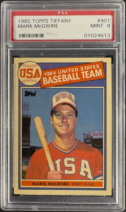 1985 Topps #401 Mark McGwire Collector's Edition TIFFANY RC Rookie PSA 9 MINT