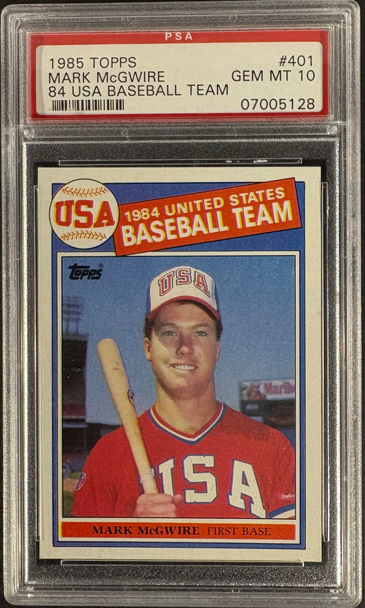 1985 Topps #401 Mark McGwire RC Rookie PSA 10 GEM MINT