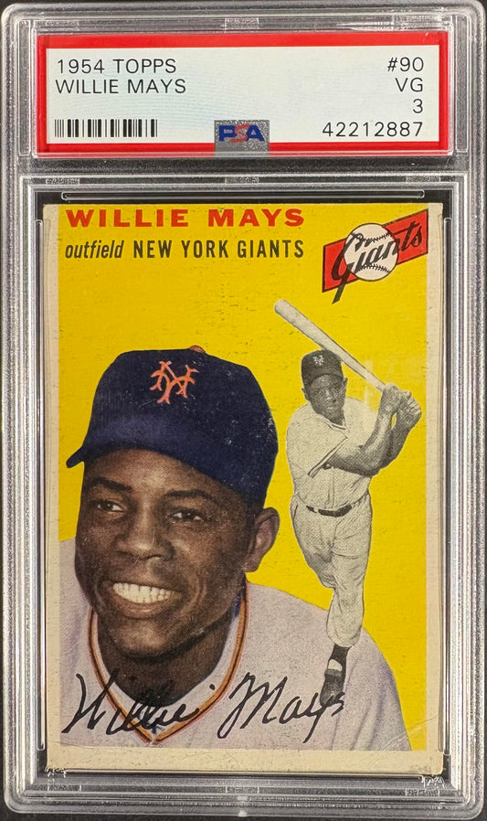 1954 Topps #90 Willie Mays PSA 3 VG New Label