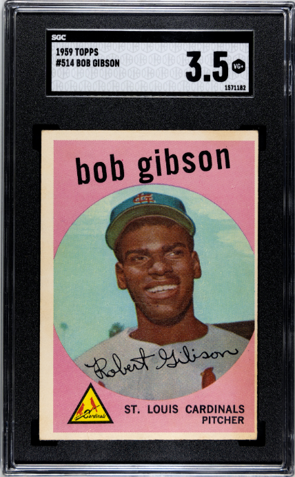 1959 Topps #514 Bob Gibson RC Rookie SGC 3.5 VG+ Nice Color