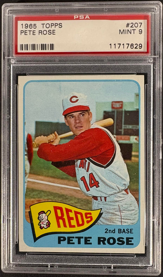 1965 Topps #207 Pete Rose PSA 9 MINT High Grade Well Centered