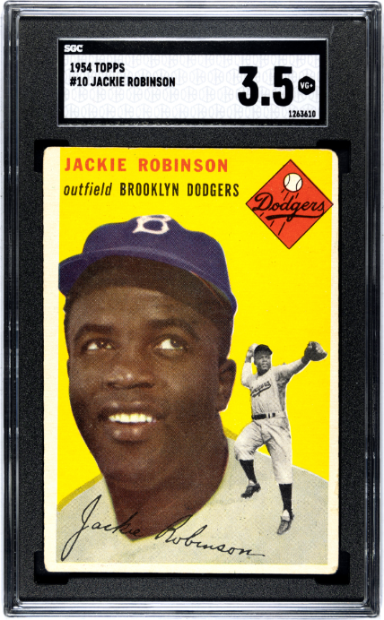 1954 Topps #10 Jackie Robinson SGC 3.5 VG+ Nice Color