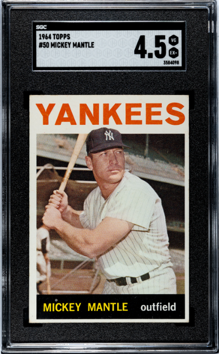 1964 Topps #50 Mickey Mantle SGC 4.5 VG-EX+