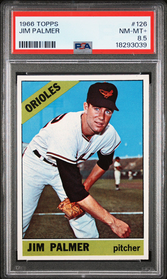 1966 Topps #126 Jim Palmer RC Rookie PSA 8.5 NM-MT Well Centered High Grade
