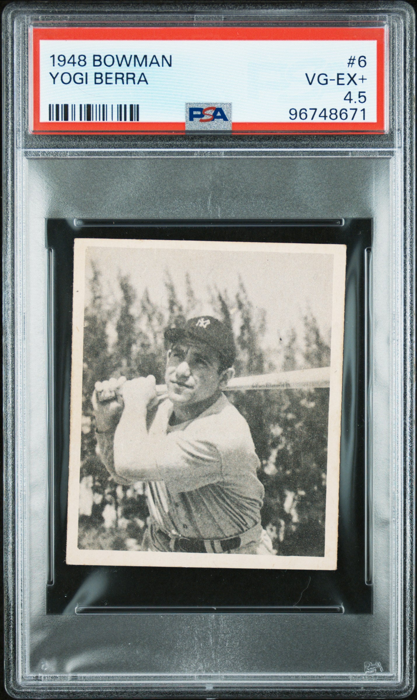 1948 Bowman #6 Yogi Berra RC Rookie PSA 4.5 VG-EX+ Nice Eye Appeal