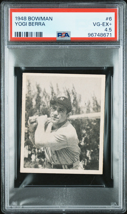 1948 Bowman #6 Yogi Berra RC Rookie PSA 4.5 VG-EX+ Nice Eye Appeal
