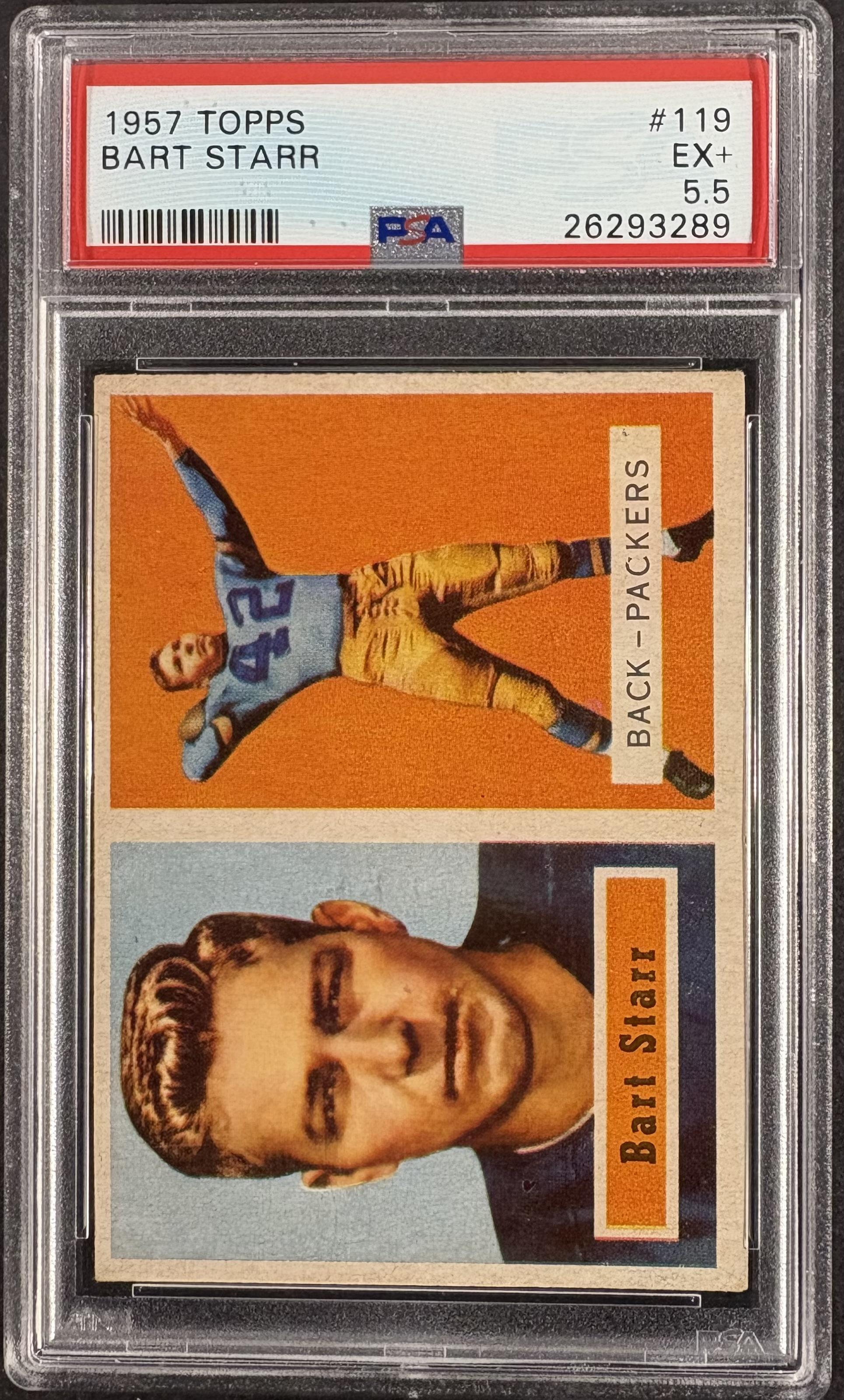 1957 Topps #119 Bart Starr RC Rookie PSA 5.5 EX+ New Label