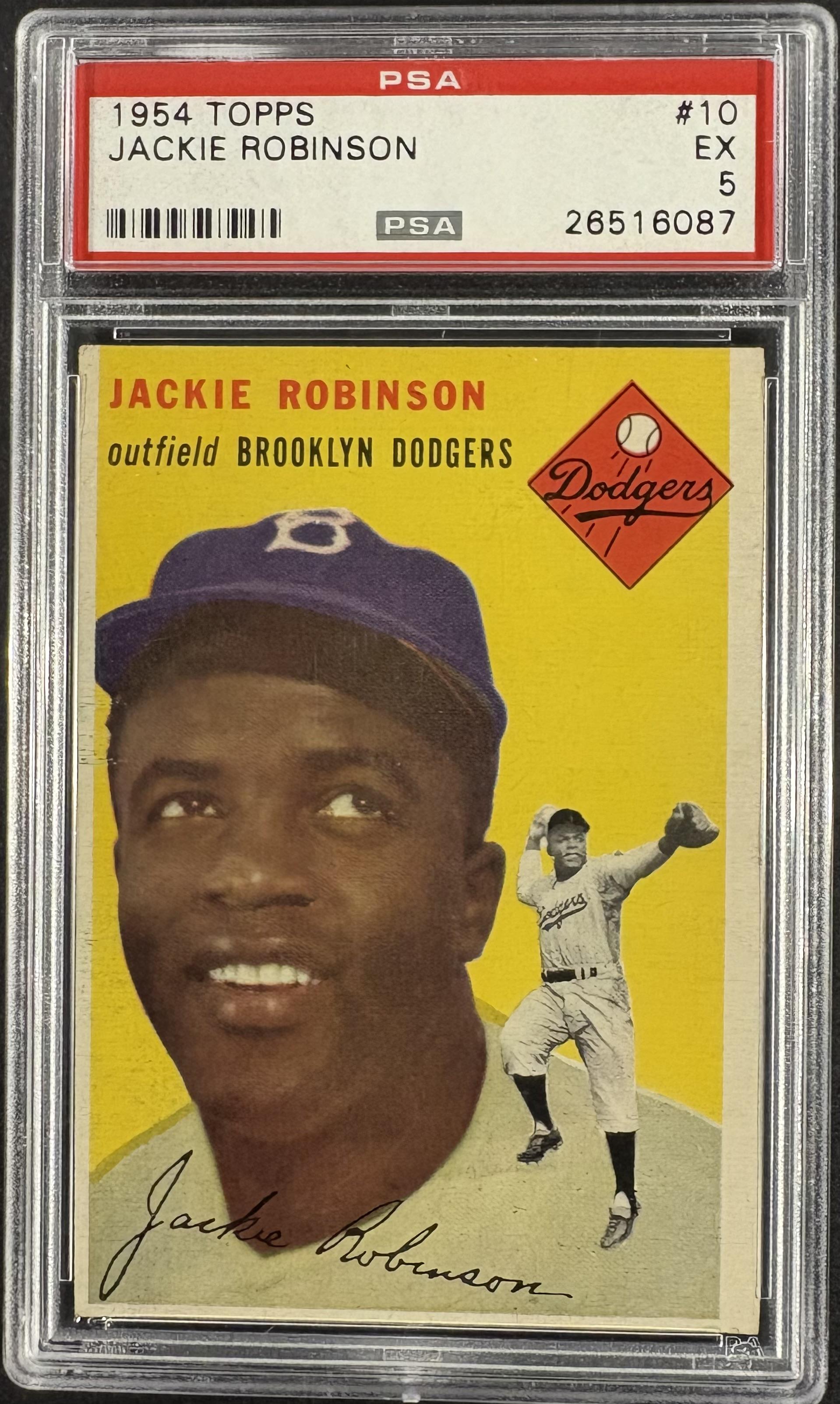 1954 Topps #10 Jackie Robinson PSA 5 EX Nice Color